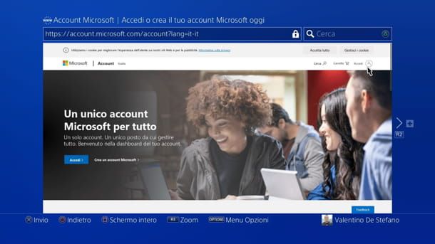 creare account microsoft da ps4