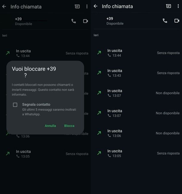 Come segnalare un numero truffa su WhatsApp
