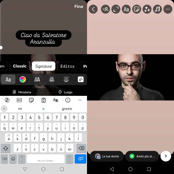 Come scrivere con font diversi su Instagram storie