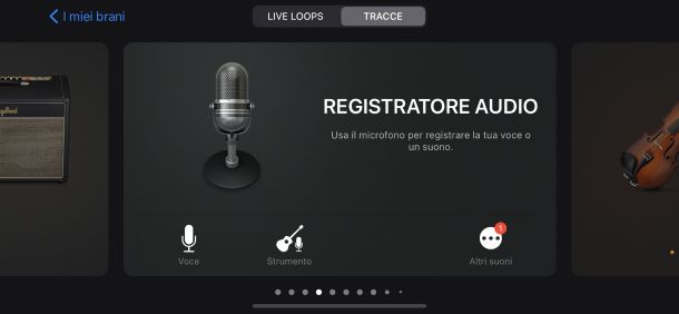 Registratore audio GarageBand