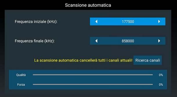 Come risintonizzare il digitale