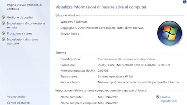 Come vedere la RAM del PC Windows 7