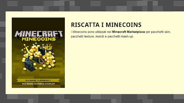 Come riscattare i codici Minecoins di Minecraft