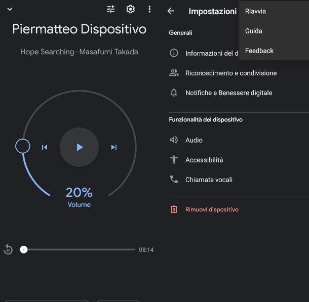 impostazioni Google Home