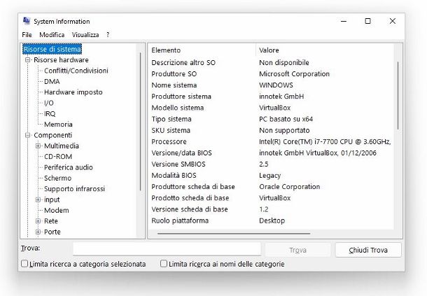 Specifiche Windows 11