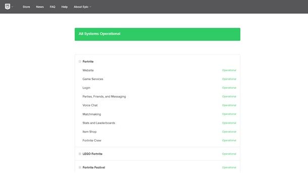 Verificare lo stato dei server Fortnite