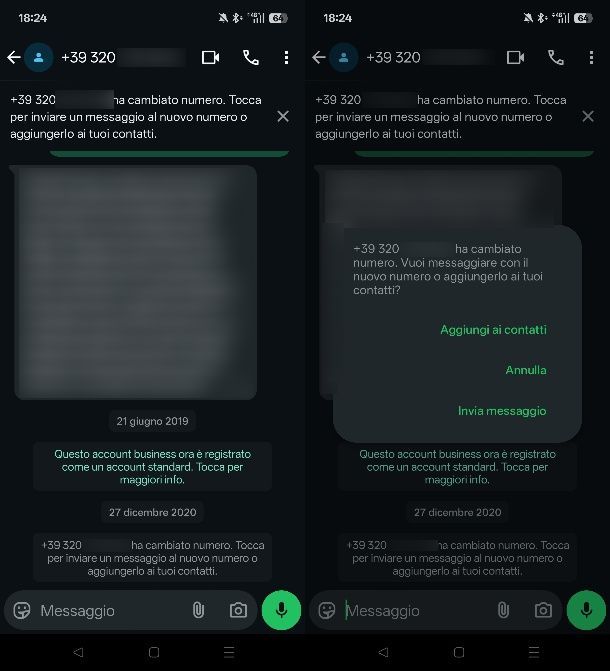 Come vedere se una persona ha cambiato numero su WhatsApp