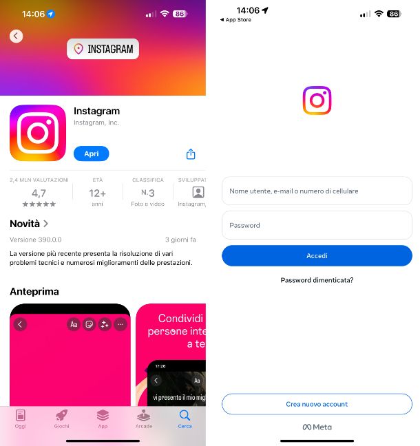 Instagram iPhone