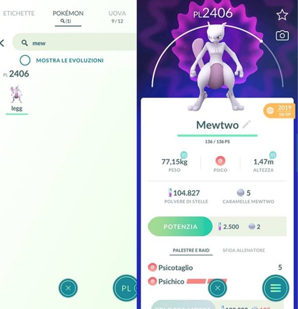 Pokemon leggendario catturato Mewtwo Pokemon GO