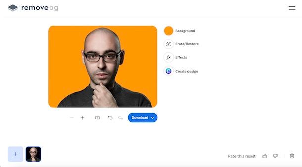 Eliminare lo sfondo online
