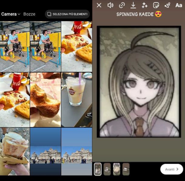 Allungare i video sulle storie Instagram