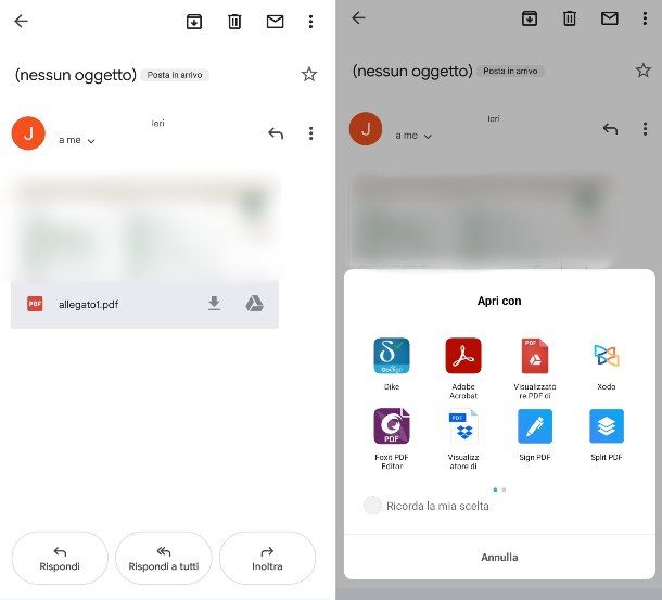 Come aprire allegati PDF su Android