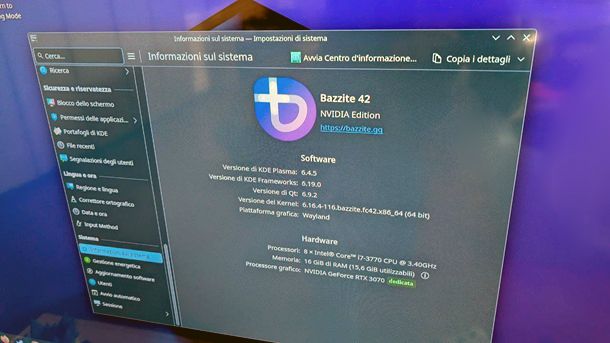 Come veder la RAM del PC Linux Bazzite