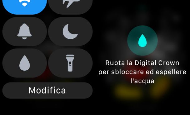 Espellere l'acqua da Apple Watch