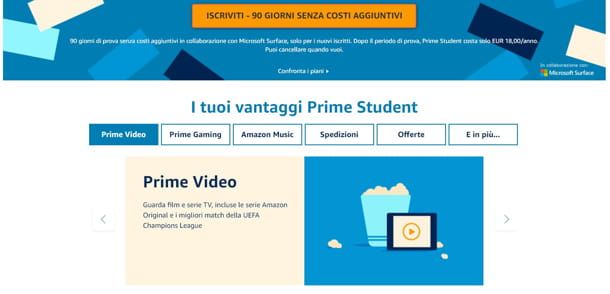 amazon prime student