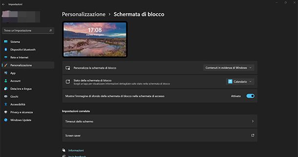 Come mettere l'orologio sulla schermata di blocco di Windows