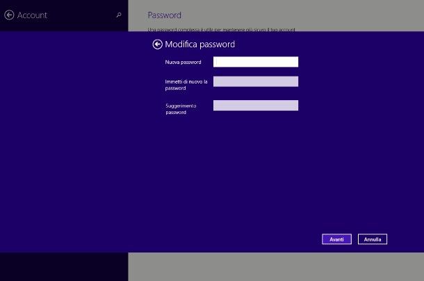 Come cambiare password al PC