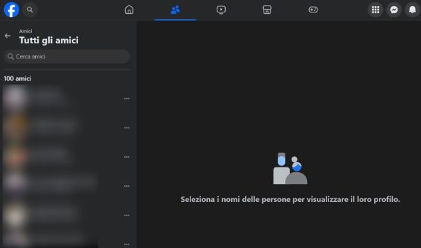 Controllare la lista amici