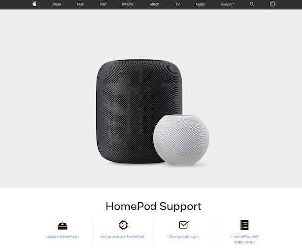 HomePod supporto 