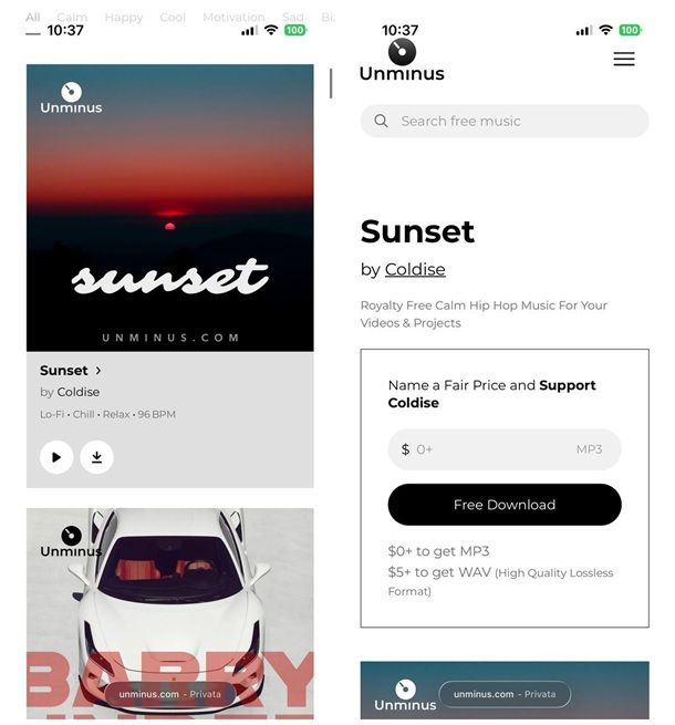 Come scaricare musica su iPhone gratis: Web
