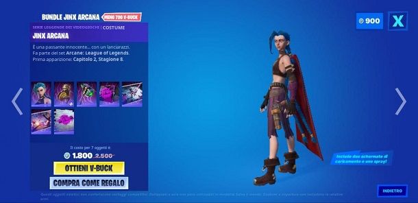 Come sbloccare la skin di Jinx Arcana di League of Legends su Fortnite