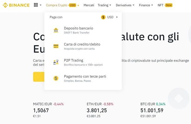 apri conto binance