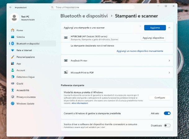 Come installare stampante HP
