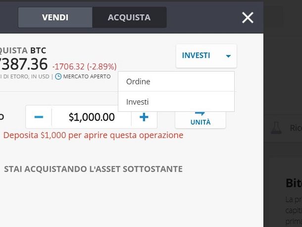 ordine etoro