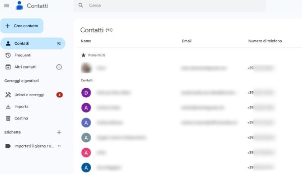 Come trovare un contatto nascosto in rubrica