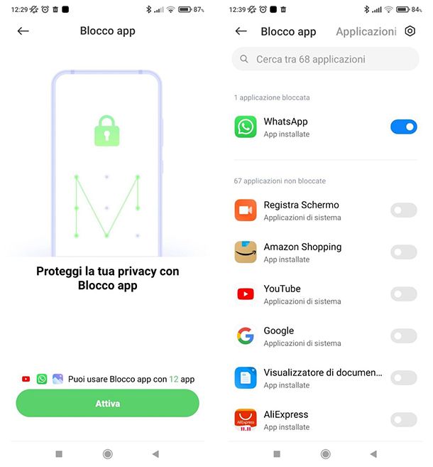 Come mettere la password alle applicazioni su Android su Xiaomi