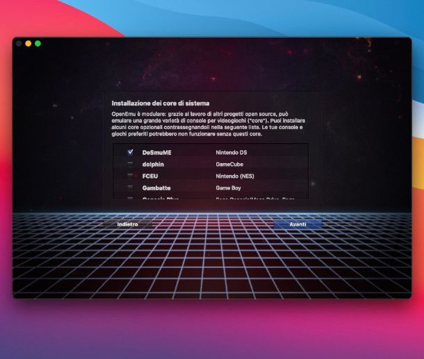 Configurazione OpenEmu su macOS