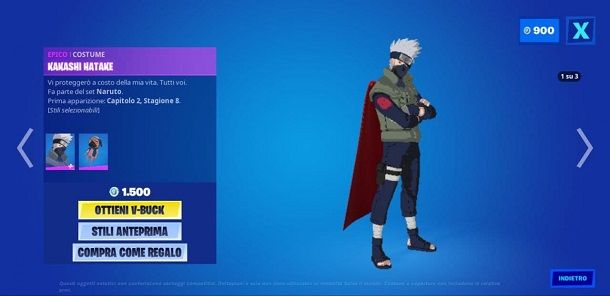 Come sbloccare la skin di Kakashi su Fortnite