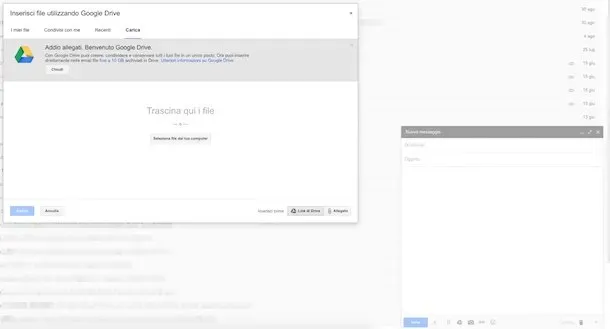 Come inviare video pesanti con Gmail