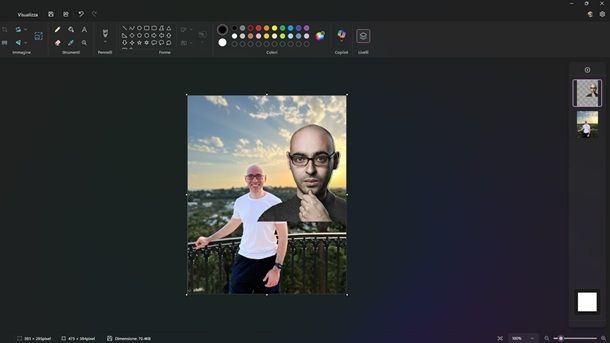 Come unire JPG in un unico file Windows Paint