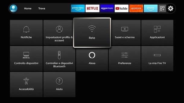 Impostazioni Fire TV