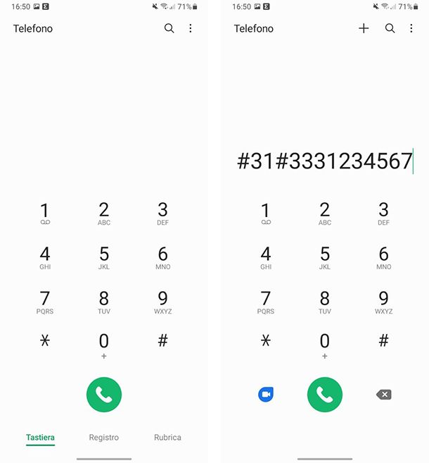 Come nascondere il numero di cellulare Samsung dal dialer