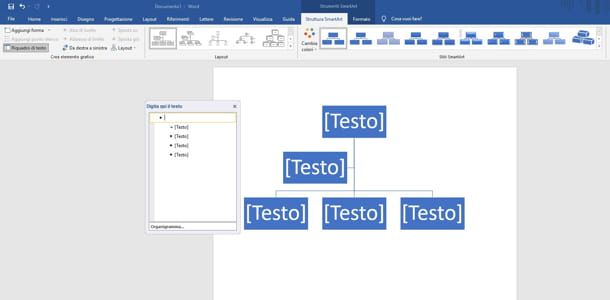 creare diagrammi di flusso con word