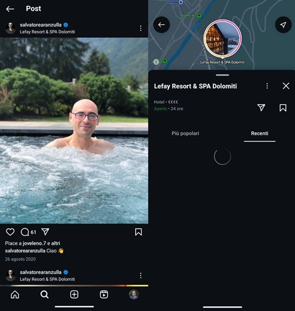 Come localizzare una foto inviata su Instagram