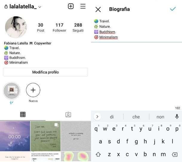 Come fare una bella biografia su Instagram