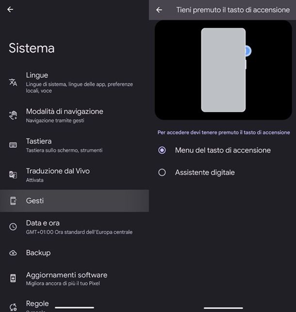 Come togliere Google Assistant dal tasto di accensione