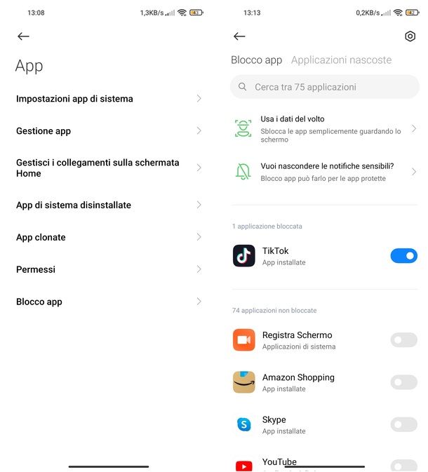 Rimuovere blocco app TikTok Android