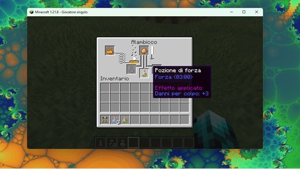 Come fare la pozione di forza 2 su Minecraft