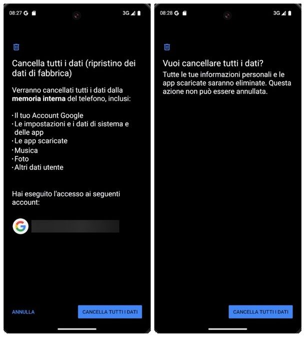 Come ripristinare Android alle impostazioni di fabbrica