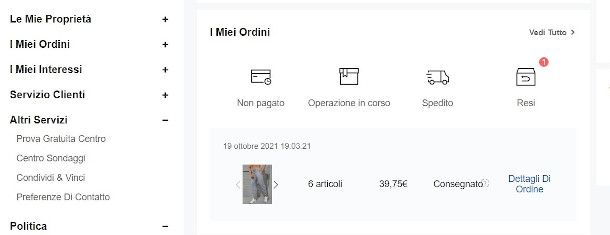 verifica Resi SHEIN da PC