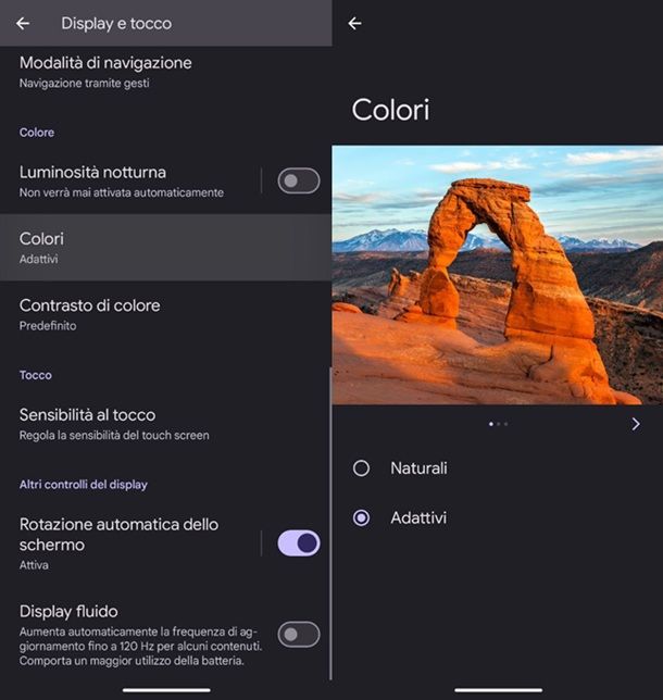 Come ripristinare i colori dello schermo Android