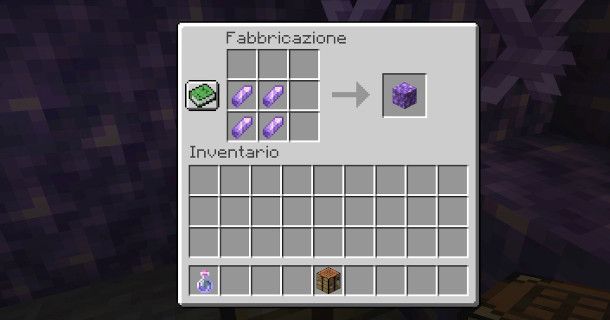 blocco ametista fabbricazione minecraft