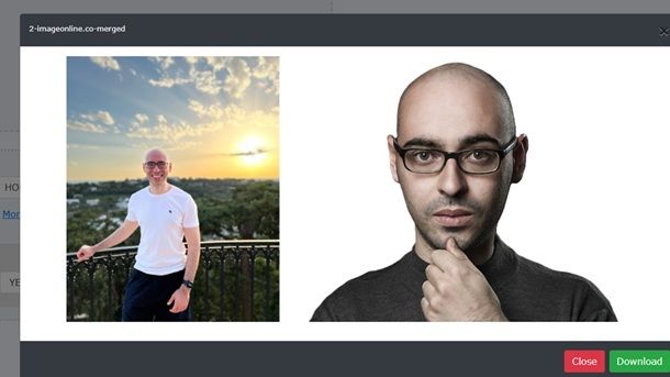 Merge images online