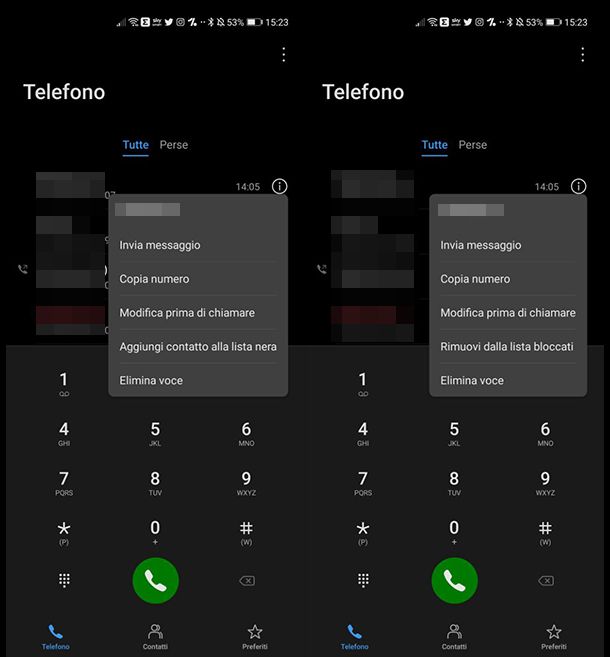 Come bloccare un numero di telefono su HUAWEI