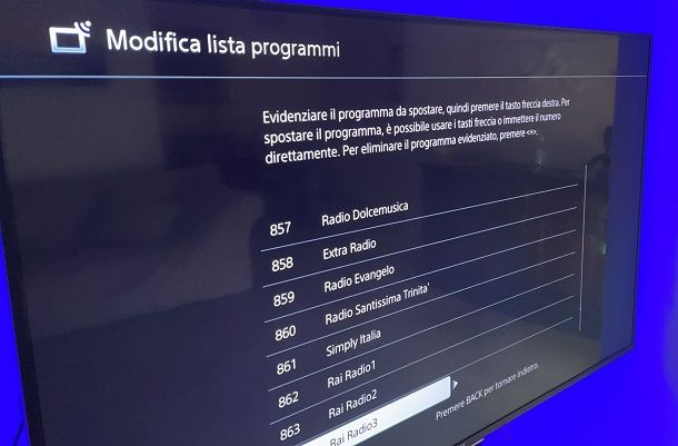 lista modifica