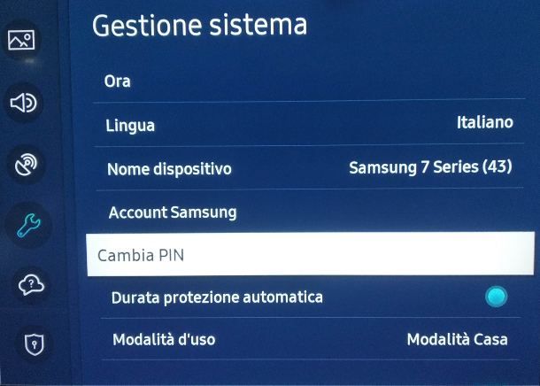 Come resettare TV Samsung senza PIN